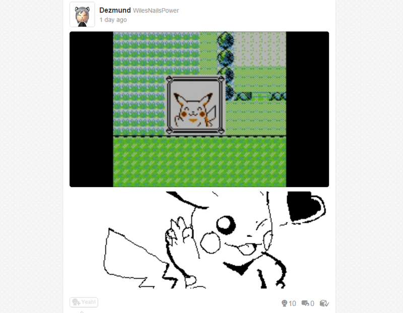 Illustration for article titled Pokémon Red, Blue and Yellow's Miiverse Is Amazing